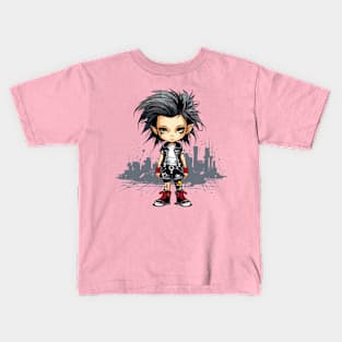 Punk Rock Elf Girl Kids T-Shirt